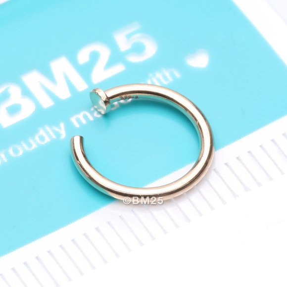 14 Karat Gold Basic Nose Hoop Ring - Picture 1 of 5